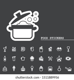 Kitchen stickers Food and drinks.