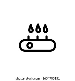 Kitchen Stove. Cooking Icon Set. Minimalist and Elegant Outline Style Editable Vector Logo Template.