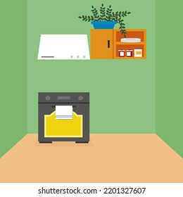 kitchen with stove and extractor