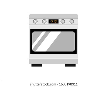 Kitchen Stove Gas Oven Design Vector
