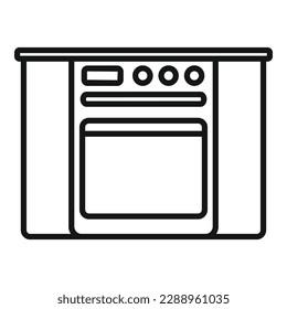 Kitchen stove icon outline vector. Interior design. Modern cook