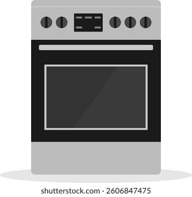 Kitchen stove, kitchen stove icon, realistic kitchen stove isolated on white background. Background image, poster, web banner, vector illustration. Vector.