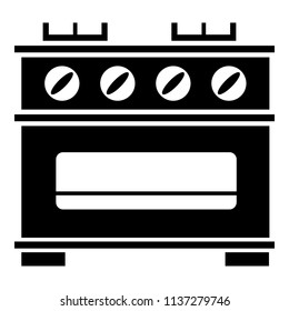 Kitchen stove icon. Simple illustration of kitchen stove vector icon for web design isolated on white background