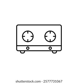 Kitchen, stove icon. vector flat black linear illustration for web and app..eps
