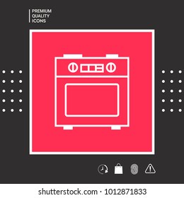 Kitchen stove linear icon