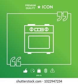 Kitchen stove linear icon