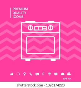 Kitchen stove linear icon