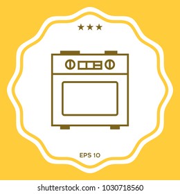 Kitchen stove linear icon
