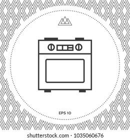 Kitchen stove linear icon
