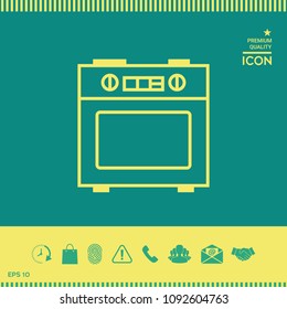Kitchen stove linear icon