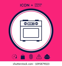 Kitchen stove linear icon