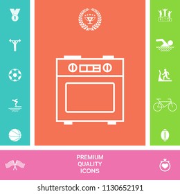 Kitchen stove linear icon
