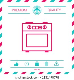 Kitchen stove linear icon