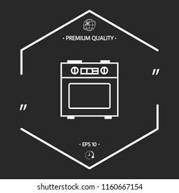 Kitchen stove linear icon