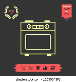 Kitchen stove linear icon