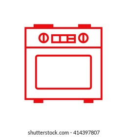 Kitchen stove linear icon.