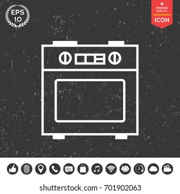 Kitchen stove linear icon