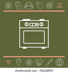 Kitchen stove linear icon
