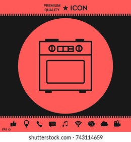 Kitchen stove linear icon