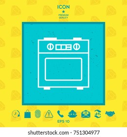 Kitchen stove linear icon