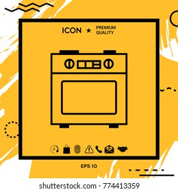 Kitchen stove linear icon
