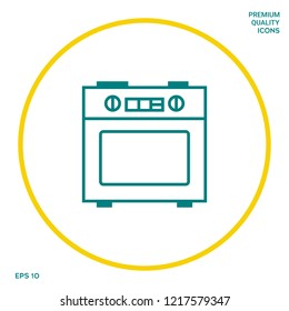 Kitchen stove linear icon. Graphic elements for your design