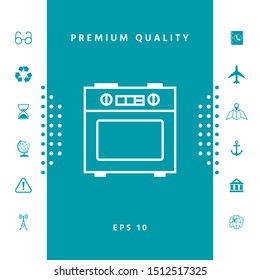 Kitchen stove linear icon. Graphic elements for your design
