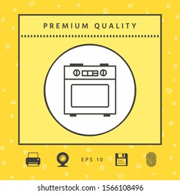 Kitchen stove linear icon. Graphic elements for your design