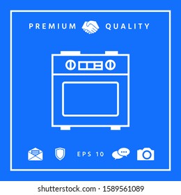 Kitchen stove linear icon. Graphic elements for your design