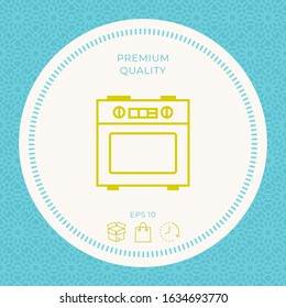 Kitchen stove linear icon. Graphic elements for your design