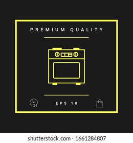 Kitchen stove linear icon. Graphic elements for your design