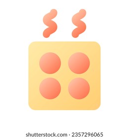 Kitchen stove pixel perfect flat gradient color ui icon. Home appliance. Preparing food. Simple filled pictogram. GUI, UX design for mobile application. Vector isolated RGB illustration
