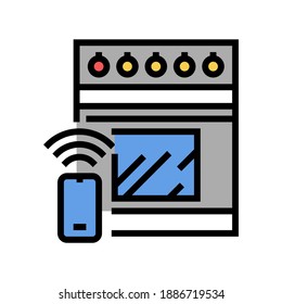 vectores de iconos de color de control remoto de cocina. señal de control remoto de cocina. ilustración de símbolo aislado