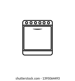 Kitchen stove simple line vector icon