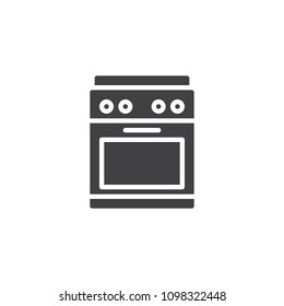 Kitchen stove vector icon. filled flat sign for mobile concept and web design. Oven simple solid icon. Symbol, logo illustration. Pixel perfect vector graphics