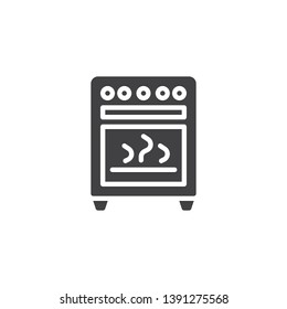 Kitchen stove vector icon. filled flat sign for mobile concept and web design. Gas Oven glyph icon. Symbol, logo illustration. Pixel perfect vector graphics