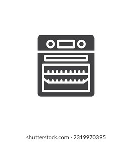 Icono vectorial de la cocina. signo plano relleno para concepto móvil y diseño web. Icono de glifo de horno eléctrico. Símbolo, ilustración del logotipo. Gráficos vectoriales
