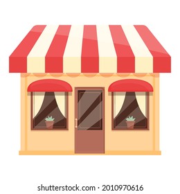 Kitchen street cafe icon cartoon vector. Coffee shop. Cafeteria building