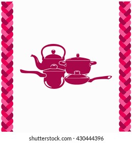 Kitchen stuff icon Flat Design. Isolated Illustration.