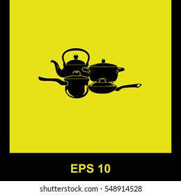 Kitchen stuff vector black icon. Isolated illustration. Business picture.