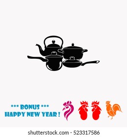 Kitchen stuff vector icon
