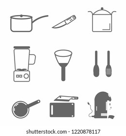 kitchen stuff when we want to cook concept icon vector eps10