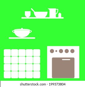 Kitchen style. vector / illustration