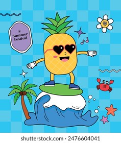 Diseño de ilustración de elemento de verano de cocina.