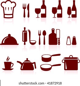  	kitchen supplies and cooking design elements