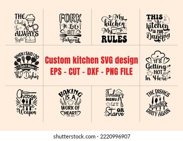 kitchen SVG Tshirt bundle design