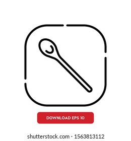 Kitchen symbol, spoon outline vector icon. Modern, simple flat vector illustration for web site or mobile app