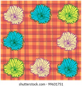 kitchen table cloth with daisies