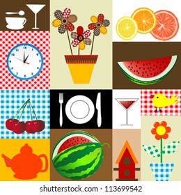 Kitchen table cloth design