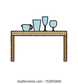 kitchen table  vector illustration